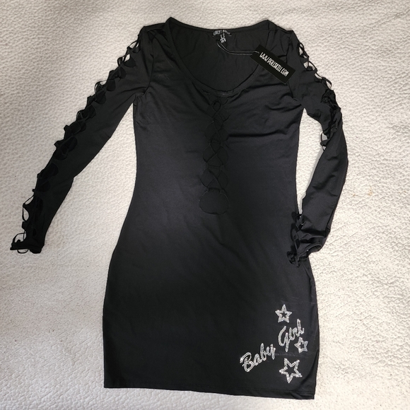 NWT Dolls Kill Sexxy Baby Girl, Cut Up Mini Dress - Picture 7 of 16